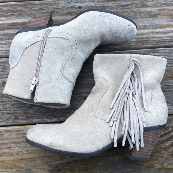 Crown Vintage Shoes - Crown Vintage Women's Boots Beige Suede Ankle Boot